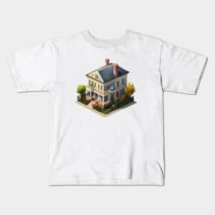 Southern Charleston House Isometric Design Kids T-Shirt